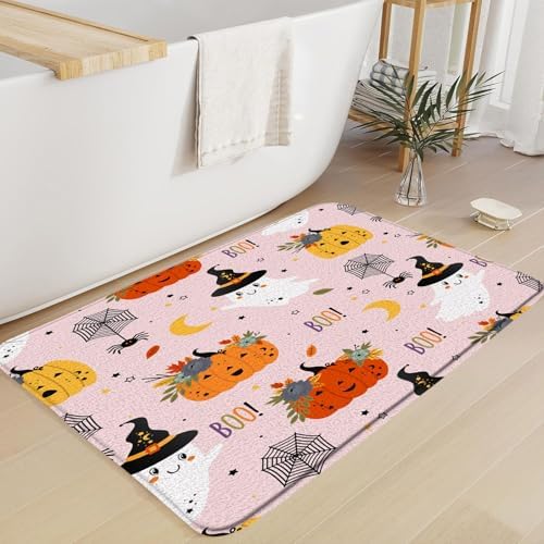 Cute Halloween Ghost Bath Mat 16x24 Inch 1