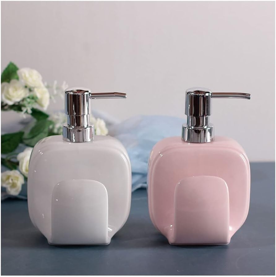 Moisture Ceramic Soap Dispenser Set White 1