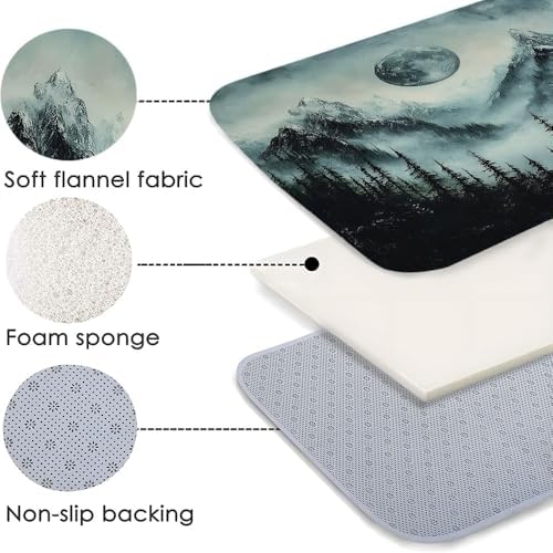 Forest Moonlight Bath Mat 16x24 Inch Non-Slip 1