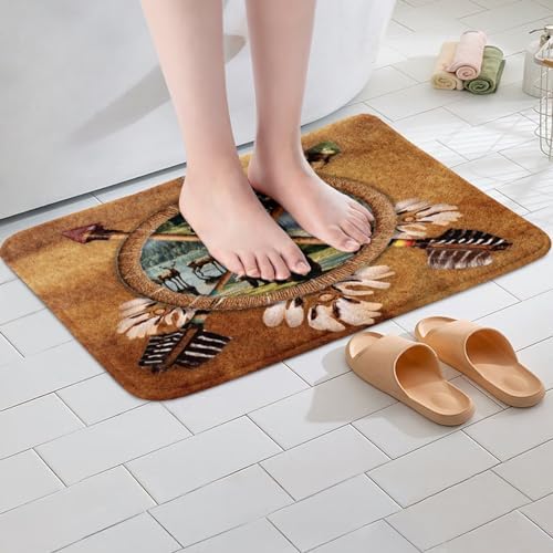 Feelyou 16x24 Inch Rustic Bear Bath Mat for Kids