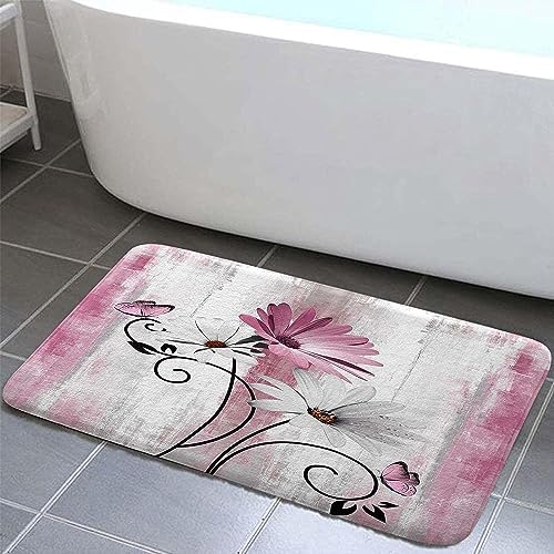 VeiVian Farmhouse Bath Mat 16X24IN Soft Non-Slip