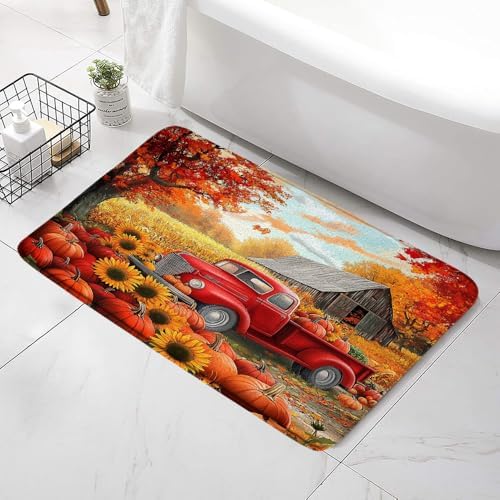 Fall Harvest Bath Mat with Non-Slip Design