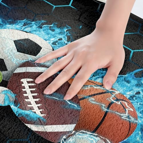 Feelyou Baseball Bath Rug 16x24 Kids Sports Theme Mat