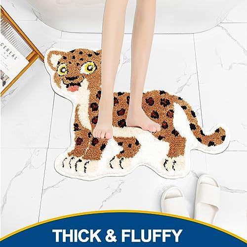 Seek4comfortable Cute Leopard Bath Rug 1