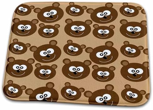 3dRose Cute Bear Pattern Bath Rug Mat for Kids