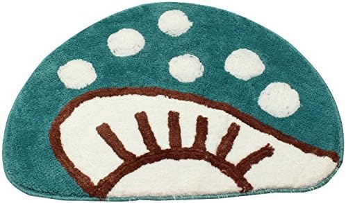 ChezMax Blue Mushroom Bath Rug Non-Slip Absorbent Door Mat