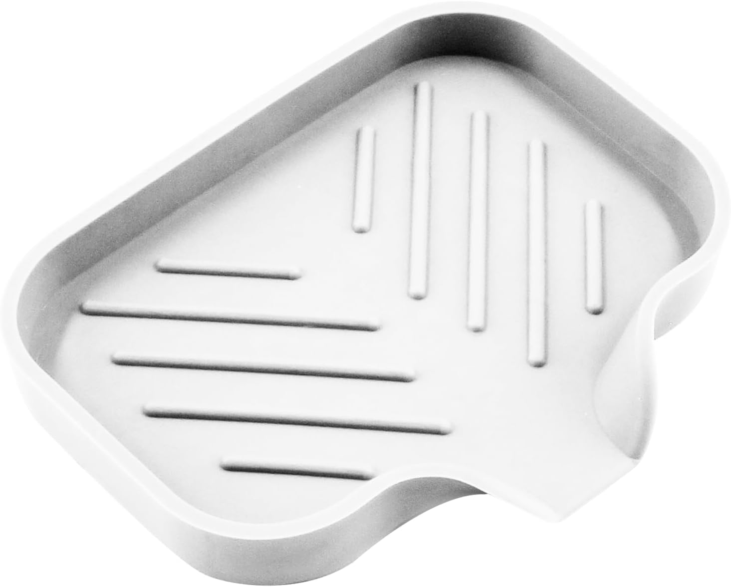Hordion 1Pcs White Silica Gel Soap Tray for Sink