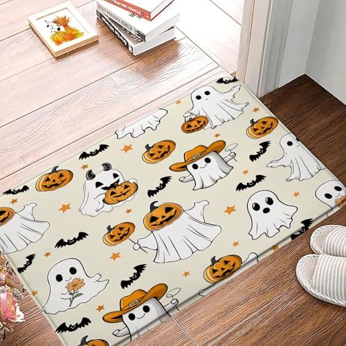 Cute Halloween Ghost Bath Mat 16x24 Inch