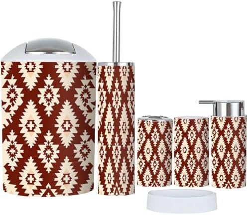 Boho Bathroom Accessories Set 6 Piece