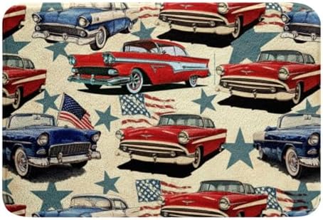 Boys Classic American Flag Bath Mat 16x24