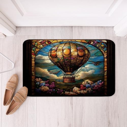Feelyou Hot Air Balloon Bath Rug 16x24 Brown