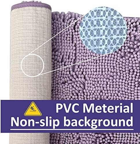 RUN HELIX Chenille Bath Rug Set 2 Pieces Lavender