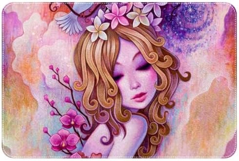 RSMYX Pigeon and Girl Bath Rug 24x16 Inch
