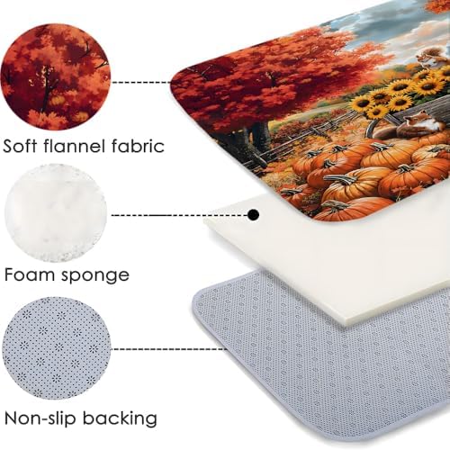 Autumn Farm Bath Mat - Non-Slip Waterproof and Decorative