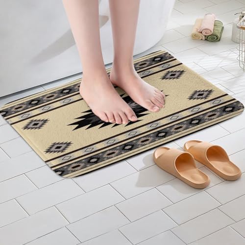 Feelyou Southwestern Native Aztec Bath Rug 16x24 Inch