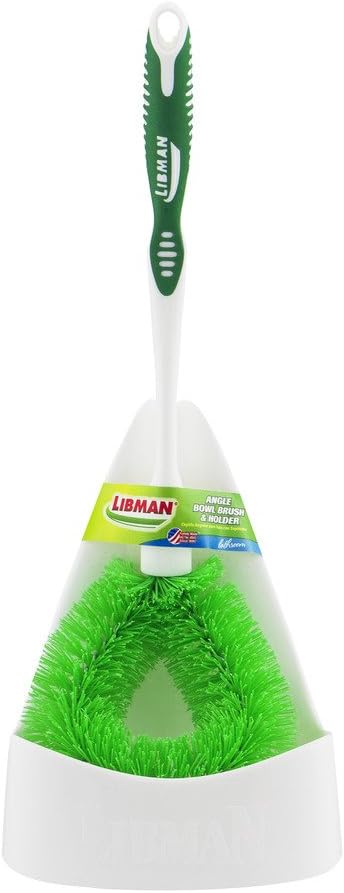 Libman 27 Angle Toilet Brush with No-Tip Holder