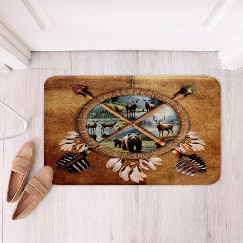 Feelyou 16x24 Inch Rustic Bear Bath Mat for Kids