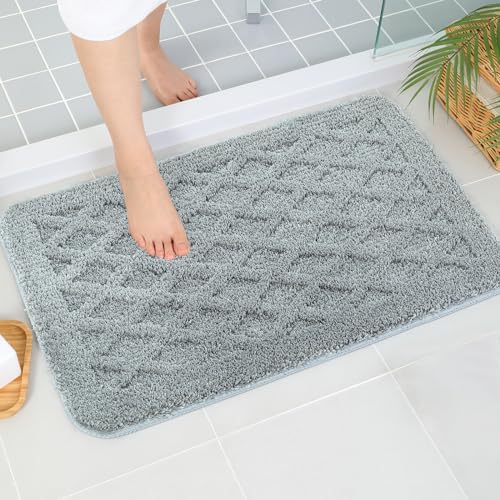 ZOESIOER Bath Rug 16x24 Light Grey