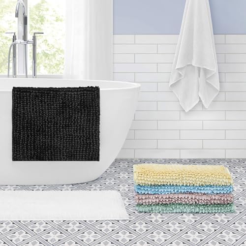 Laura Ashley Butter Chenille Bath Rug Set - 2 Piece Blush 1