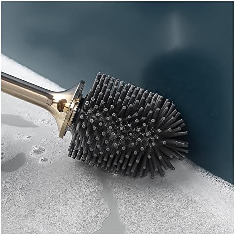 LUCBEI Toilet Brush with Holder Black Long Handle