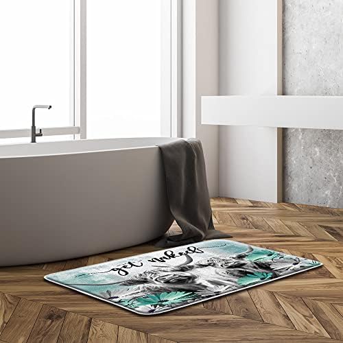 AMHNF Farmhouse Bath Mat Highland Cow Design