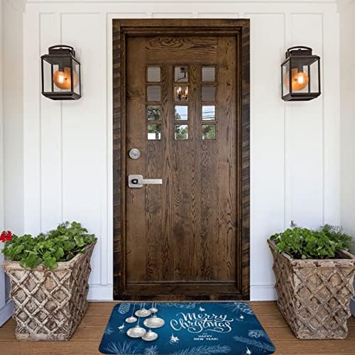 SUPLUCHOM Blue Christmas Ball Bath Rug Non-Slip 157 x 236 Inch