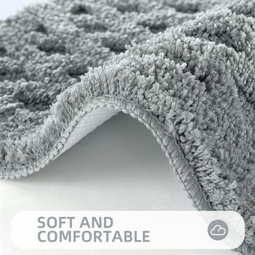ZOESIOER Bath Rug 16x24 Light Grey