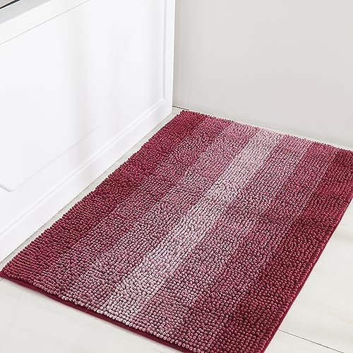 COSY HOMEER Fuchsia Bath Rug 44x26 Inch Non-Slip 1