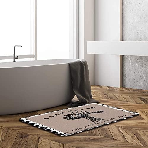 GCTNBJL Windmill Farmhouse Bath Mat 20x31 Inch