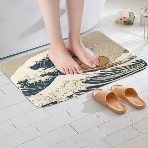 Capybara Bath Mat for Kids 16x24 inch Funny Animal Bathroom Rug