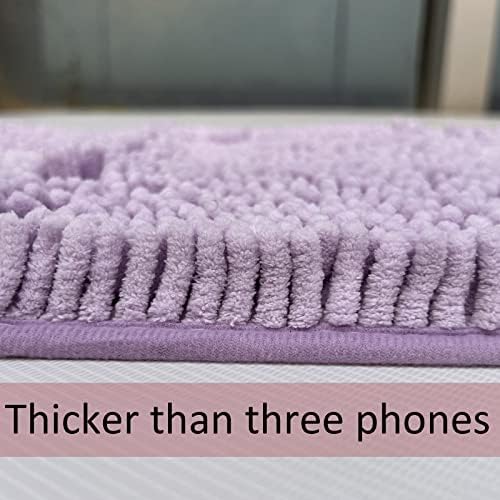RUN HELIX Chenille Bath Rug Set 2 Pieces Lavender