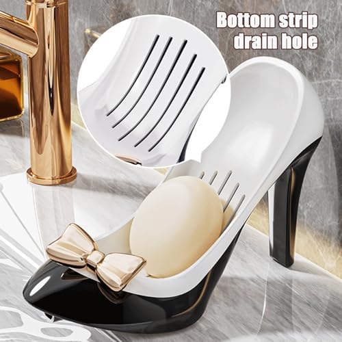 Shower Soap Dish Suction Cup Design with Drain Tray