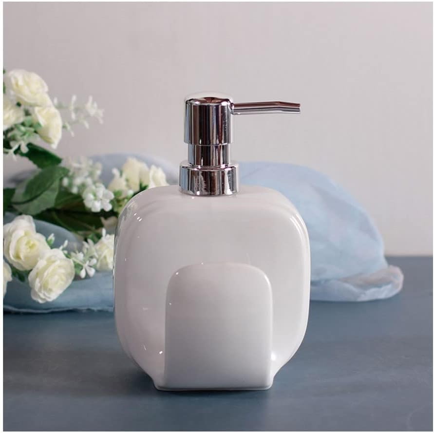 Moisture Ceramic Soap Dispenser Set White 1