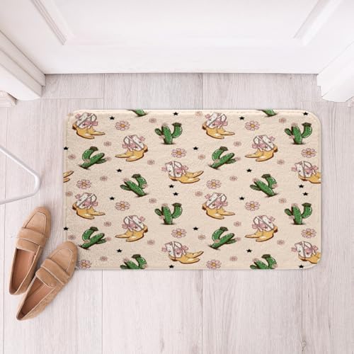Jejeloiu Pink Western Aztec Bath Mat for Kids