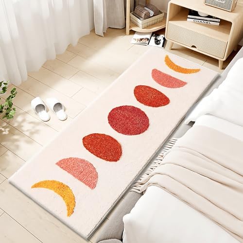 UKELER Boho Bath Rug 60x20 Inch Non Slip