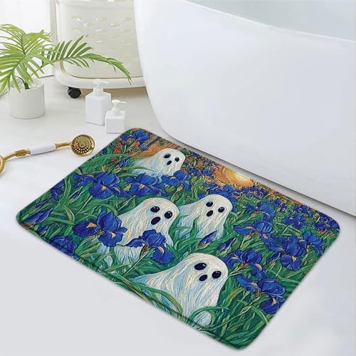 Ghost Iris Bath Mat 16x24 Inch Non-Slip