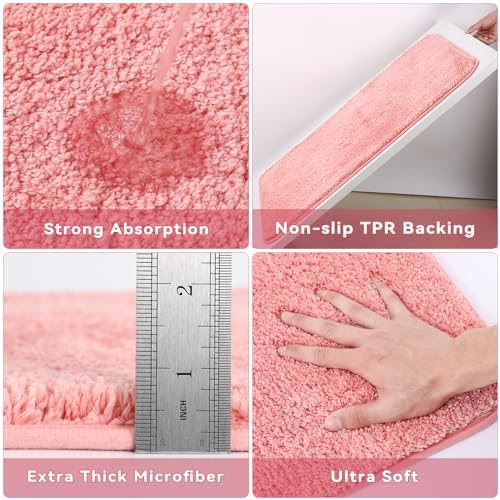 XLHOMO 9 Piece Pink Bathroom Accessory Set