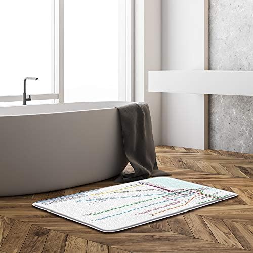 GCTNBJL Chicago Transit Authority Subway Map Bath Mat 178x295 Inch 1