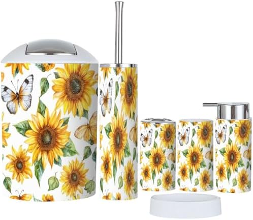 Boho Style 6-Piece Bathroom Accessory Set 1