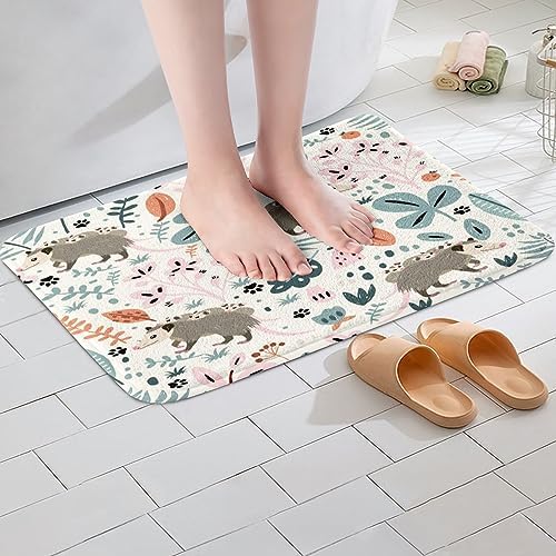 Feelyou Opossum Bath Rug 16x24 Inch Cute Animal Decor