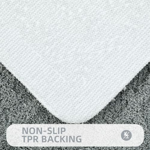 ZOESIOER Bath Rug 16x24 Light Grey
