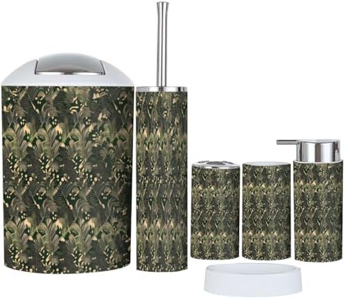 Boho Abstract Bathroom Accessory Set 6 Piece