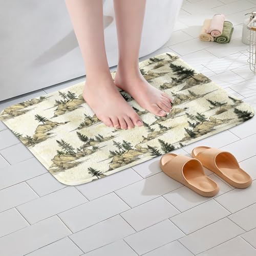 Feelyou Western Decor Bath Rug 16x24 Grunge Style