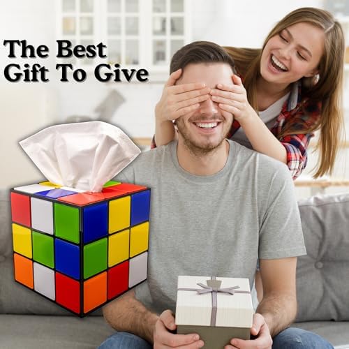 Magic Cube Tissue Box Cover - Retro 80s Home Decor