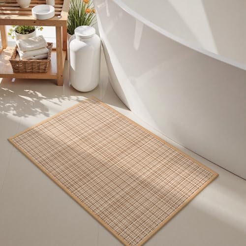 Uphome Non-Slip Bathroom Rug with Rubber Backing 16x24 inch