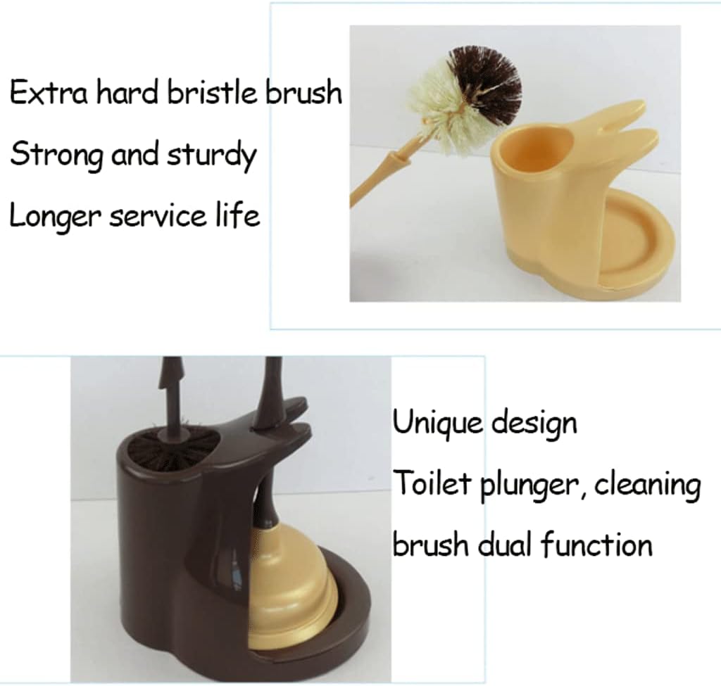SUREK Soft Floor Toilet Brush Plunger Set