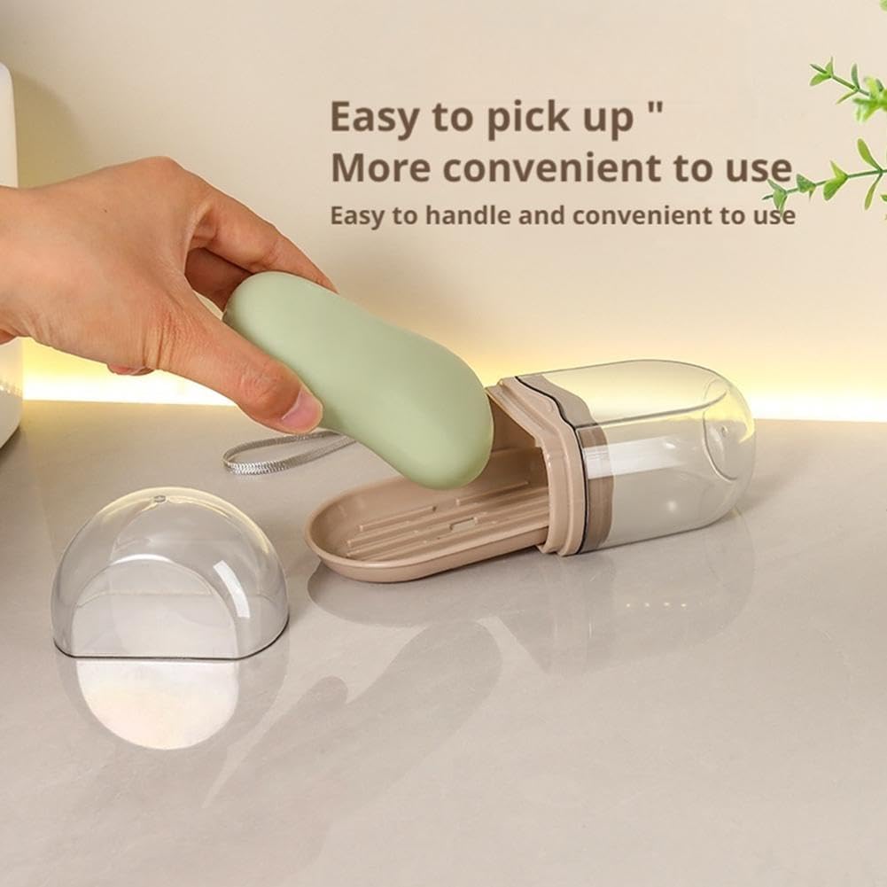 Travel Soap Case with Leakproof Lid and Shampoo Bar Holder