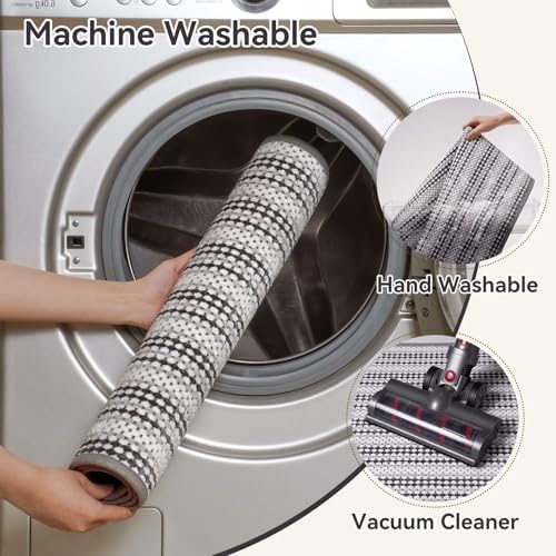 YDKGL Soft Chenille Bath Mat - Non Slip Quick Dry 16x24 Grey