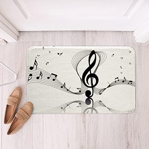ChenRongDian Girls Musical Notes Bath Mat 16x24In 1