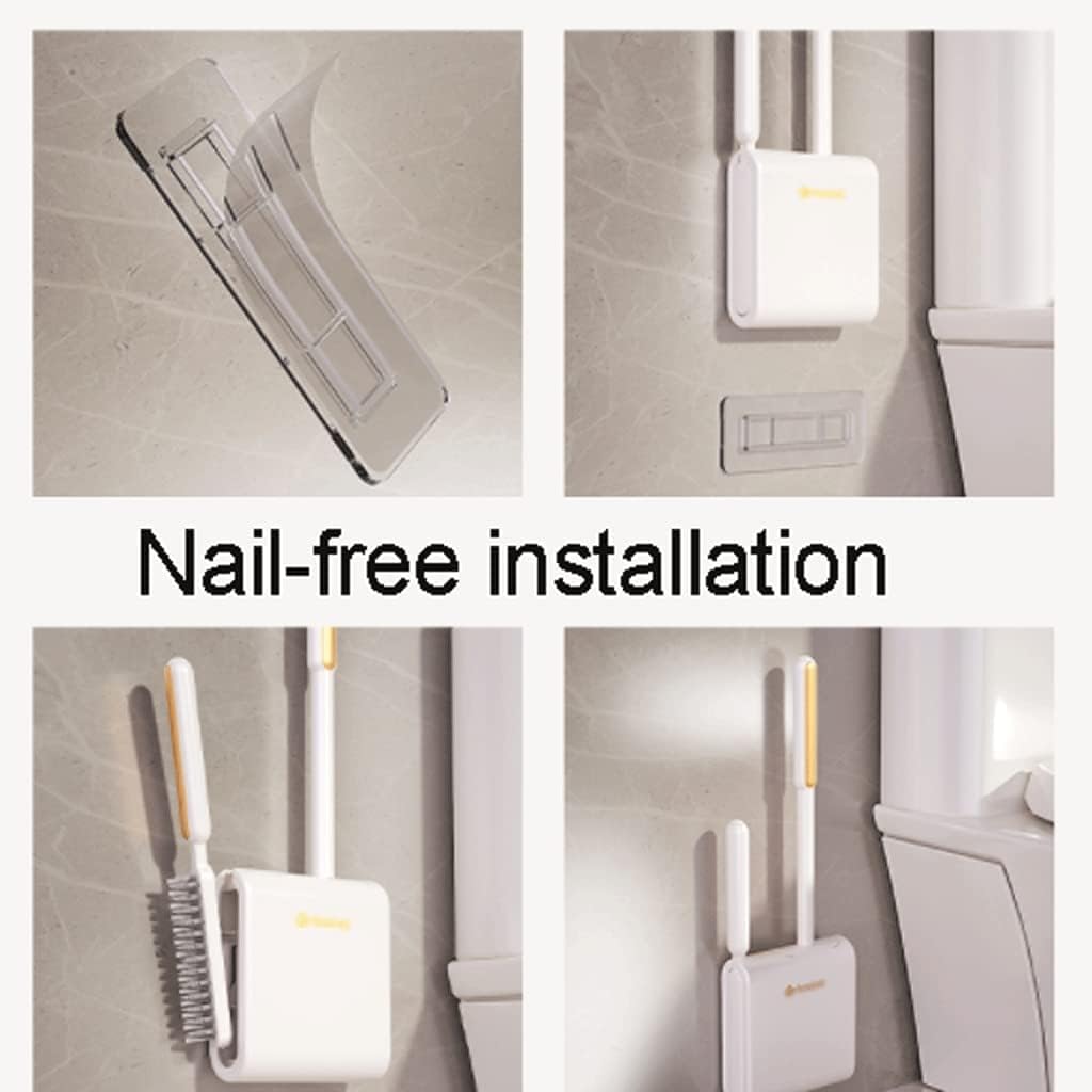 BKEKM Toilet Brush with Holder and Small Cleaning Brush Set